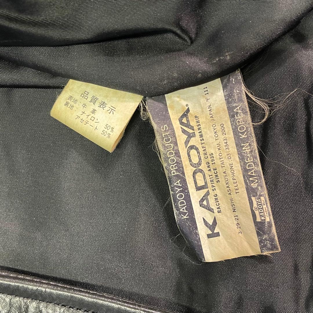 KADOYA カドヤ EVO パデッド ダブルライダースジャケット ブラック M