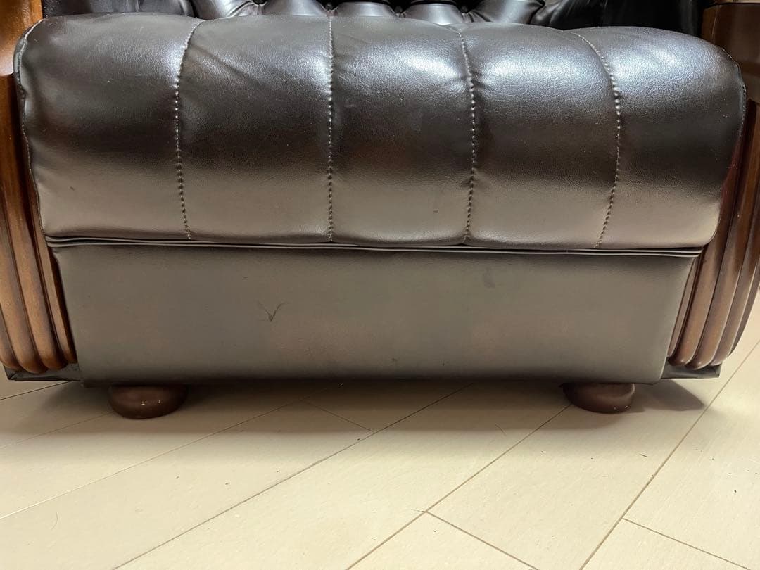 オールドカリモク　ヴィンテージソファ ミッドセンチュリー レザー 1脚