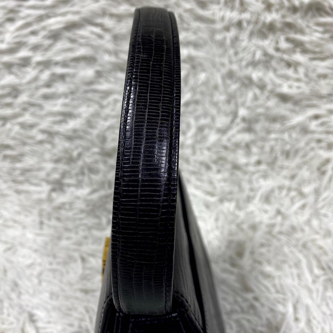 ワコー　フォーマルハンドバッグ　ブラック　ガンチーニ