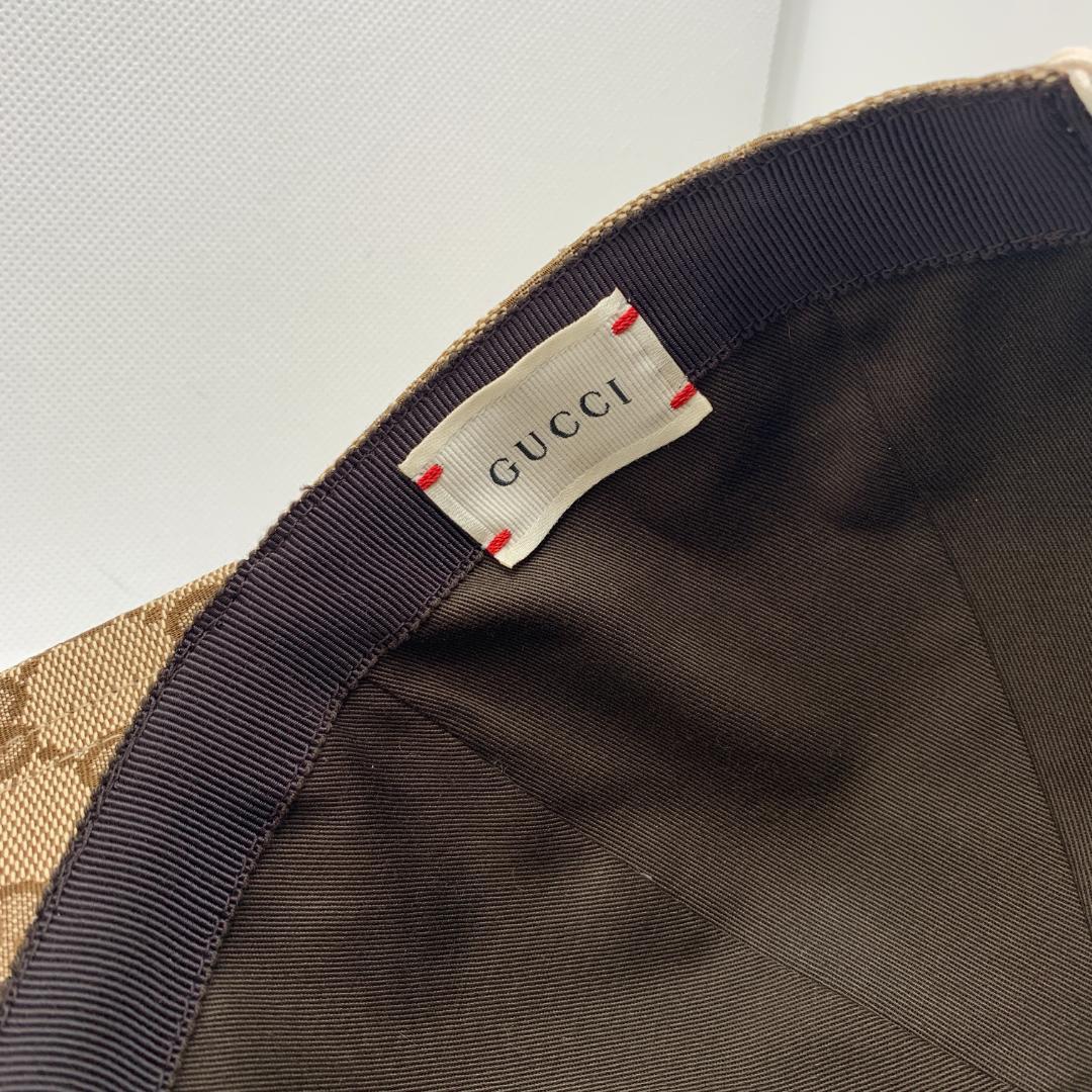 【GUCCI 未使用】グッチチルドレンズ オリジナルGG キャップ 54cm