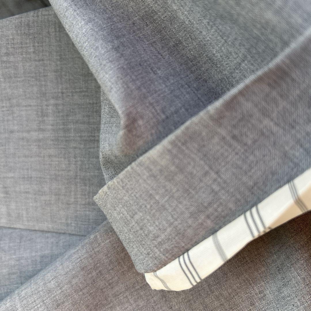 【現行タグ】セオリー ノーカラー グレー　パンツスーツ LANAI ウール