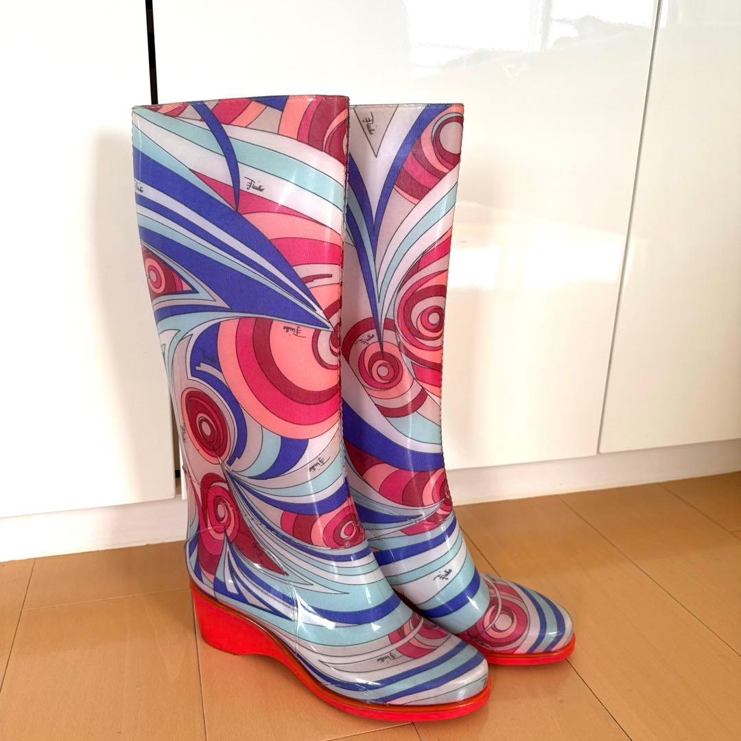 エミリオプッチ　カラフルグラフィックラバーブーツ
