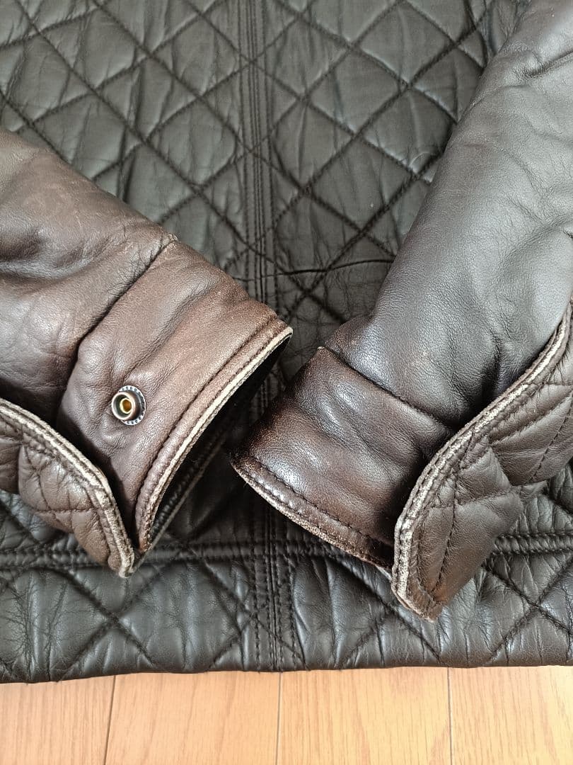 ティンバーランド　ライダースキルティングジャケット　M 　ブラウン