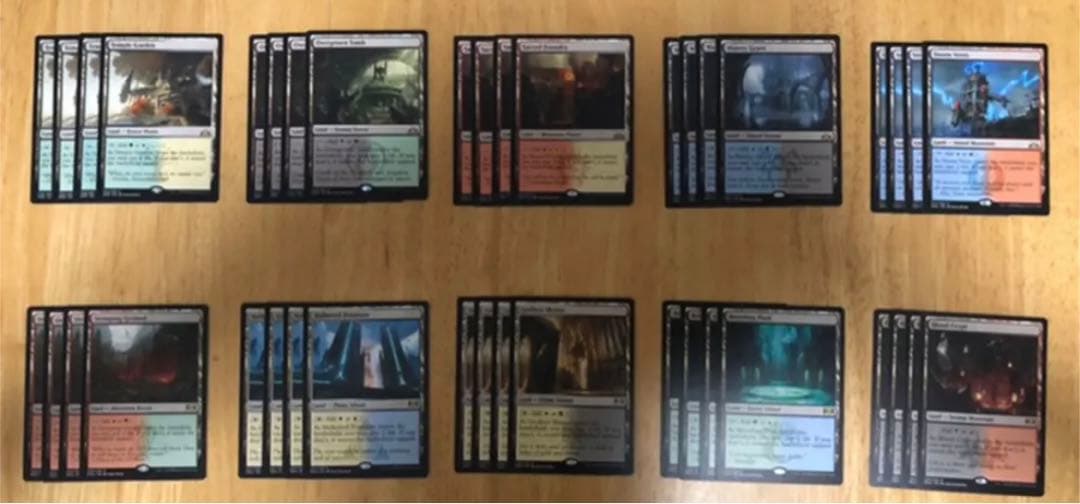 【最安】英語版 MTG ラヴニカのギルド　ラヴニカの献身　レア土地40枚セット