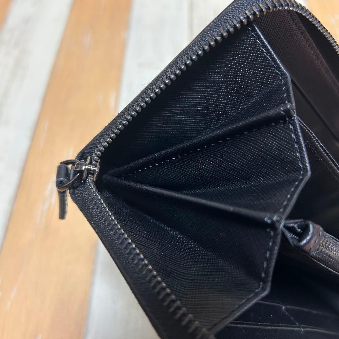 【BLVCK PARIS】ブラックパリ　長財布　ブラック　レザー　ロゴ