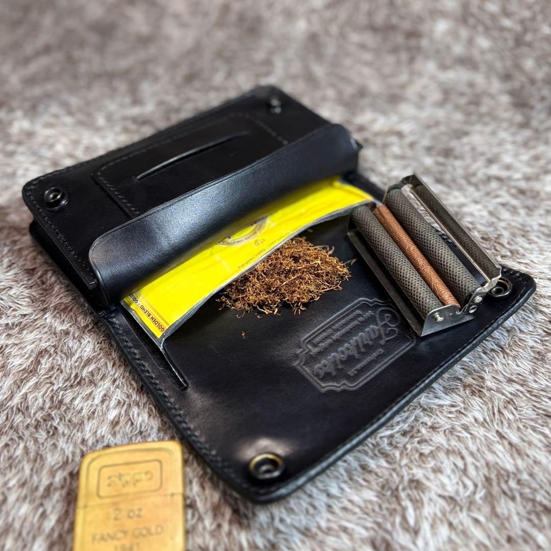 ◎柔らかい二つ折り.スムース革シャグポーチ◎