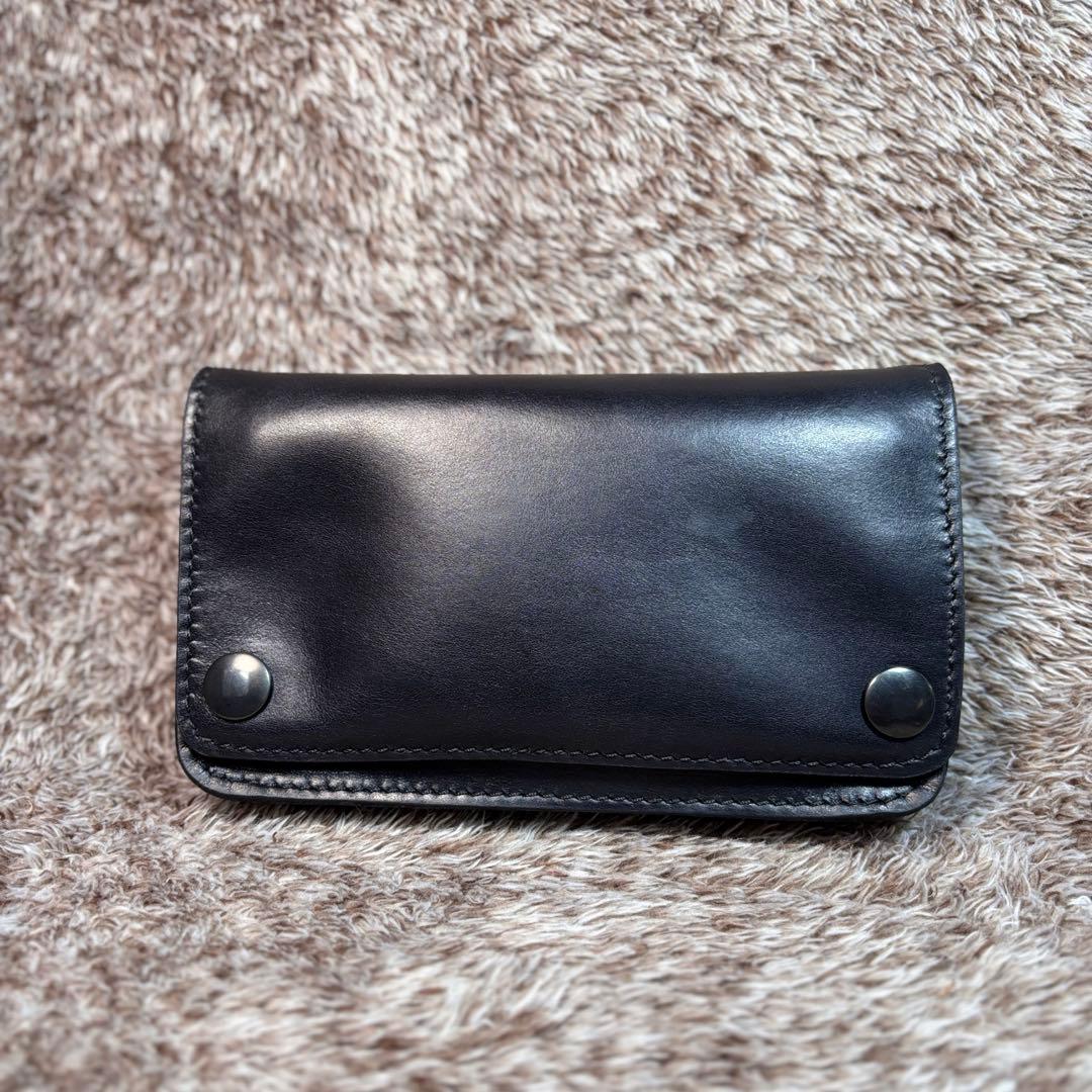 ◎柔らかい二つ折り.スムース革シャグポーチ◎