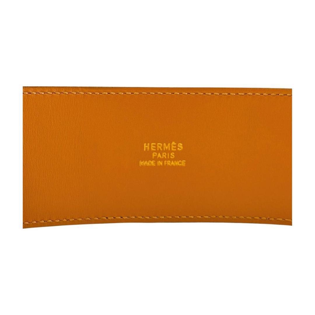 エルメス コリエドシアン メドール ベルト レザー ブラック ゴールド金具 70