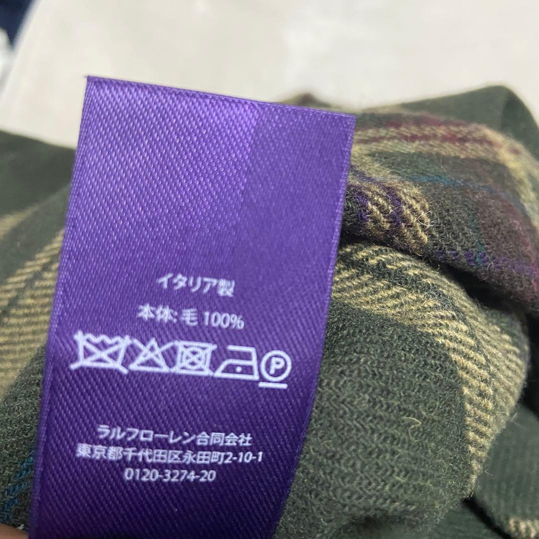 ラルフローレン　パープルレーベル　チェック　ウール　シャツ　ジャケット