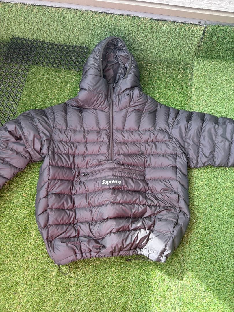 Supreme Micro Down Half Zip Hooded ブラック