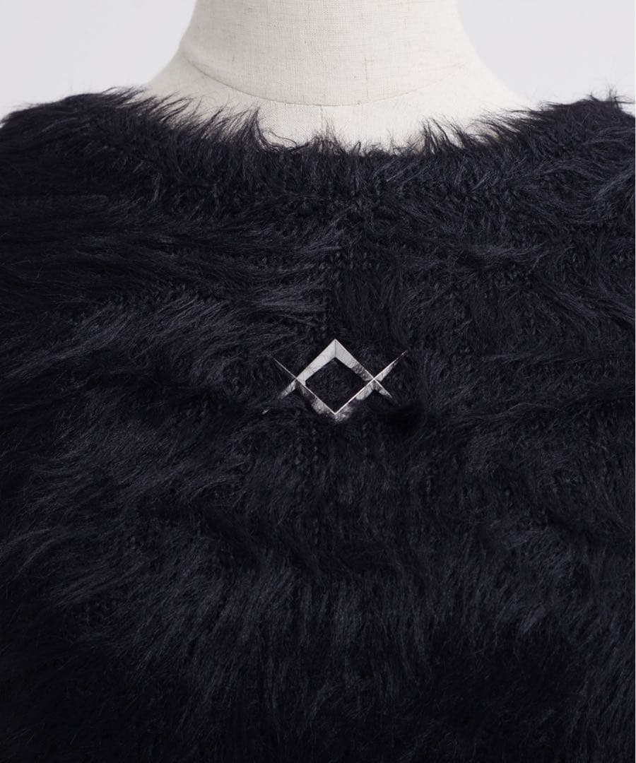 【 REFLEM 】 レフレム ロゴリベットフェザーヤーンPOニットプルオーバー