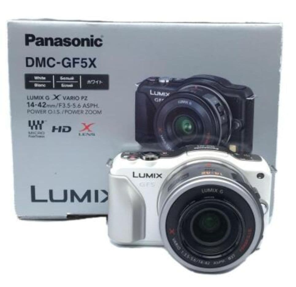 パナソニック 一眼レフ LUMIX DMC-GF5X-W バッテリー2個