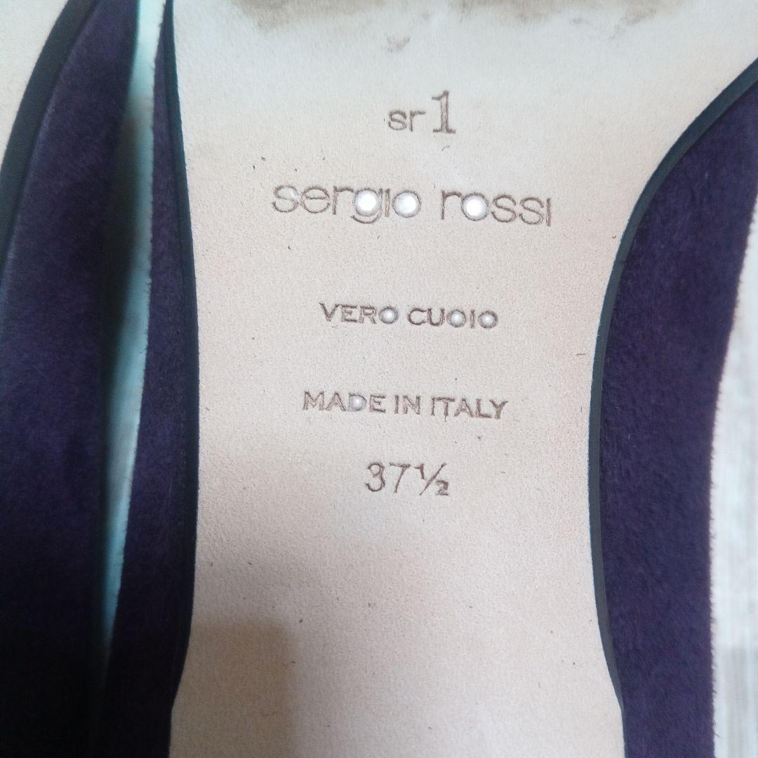 美品　セルジオロッシ　24.5　sr1　パンプス　パープル　スエード　イタリア製
