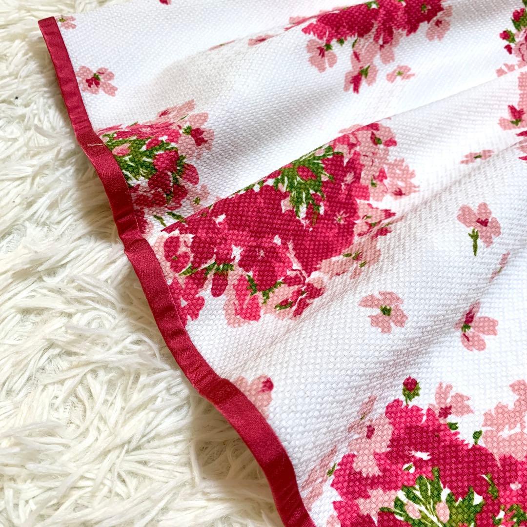 美品✨希少サイズ エムズグレイシー ブーケプリント フレア ワンピース ケープ付