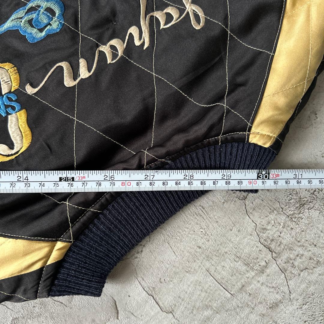 テーラー東洋 M品番 別珍 リバーシブル スカジャン　ベロア　蛇髑髏　ドクロ L