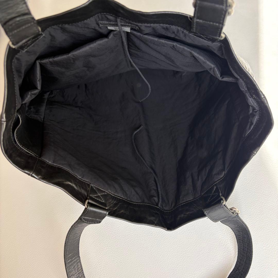 エムゼロエイトファイブワン m0851 アニリン レザー トートバッグ ブラック