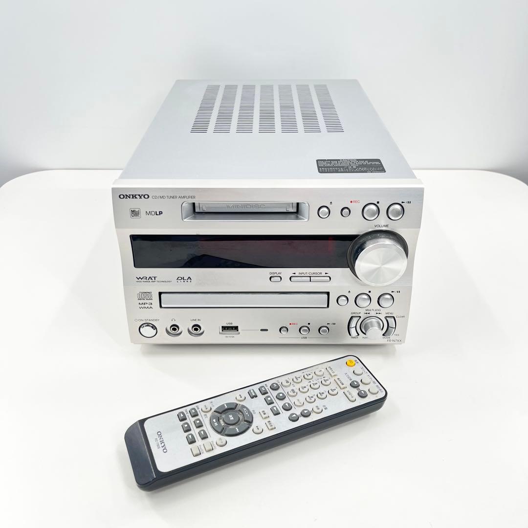 ONKYO FR-N7XX MD再生OK CD読込エラー リモコン付 現状品