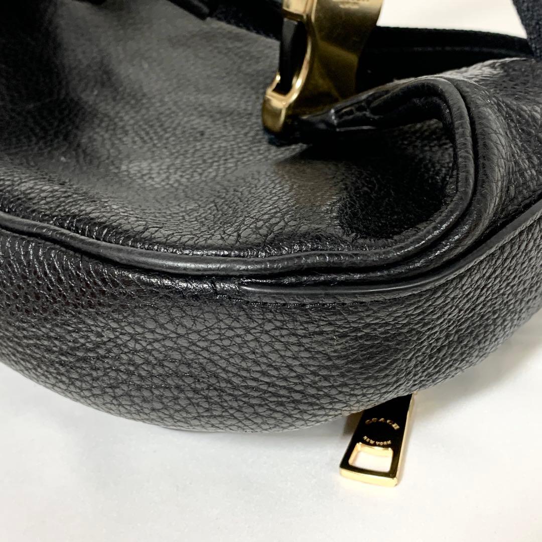 COACH コーチ ボディバッグ レザー ロゴ 6488 ブラック