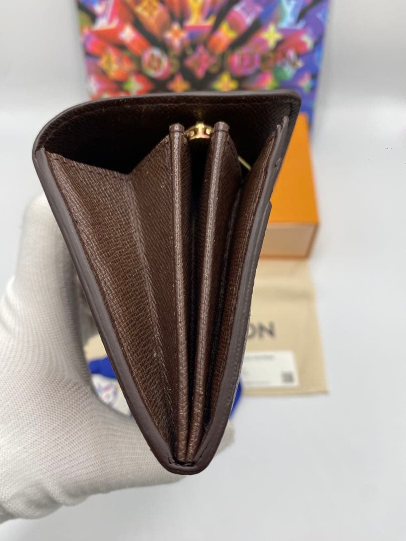 ルイヴィトン　ポシェットポルトモネクレディ　ダミエ　N61724 長財布