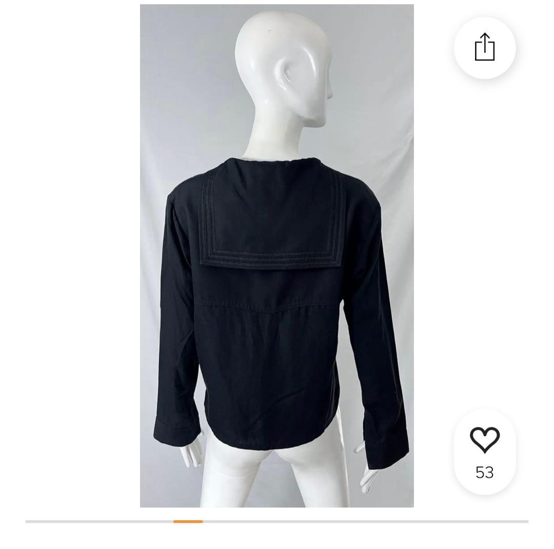 Yohji yamamoto 80s 90s アーカイブ シルク セーラーシャツ