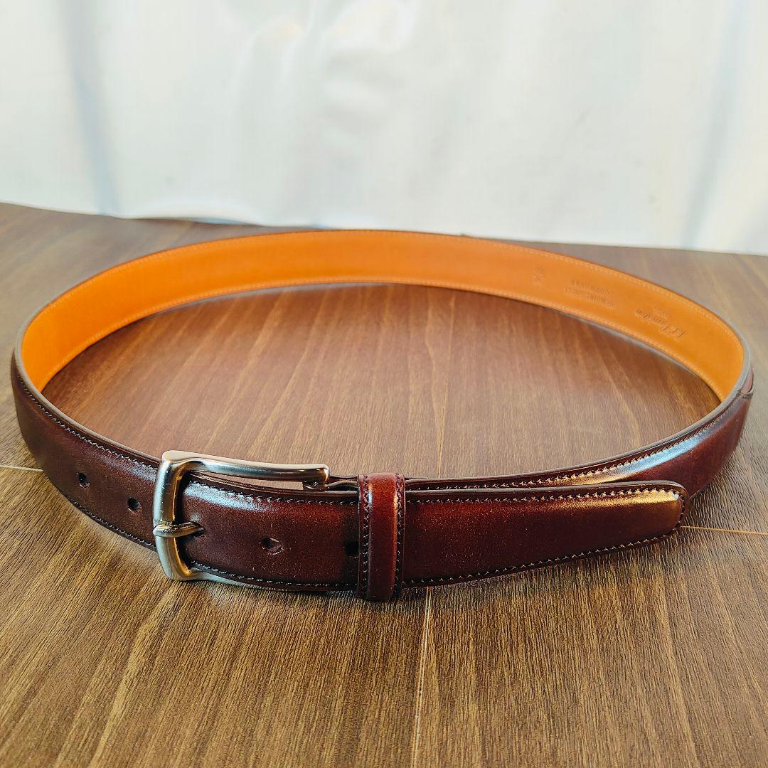 【極艶極美品】K.T. Lewiston シェルコードバンバーガンディ馬革ベルト