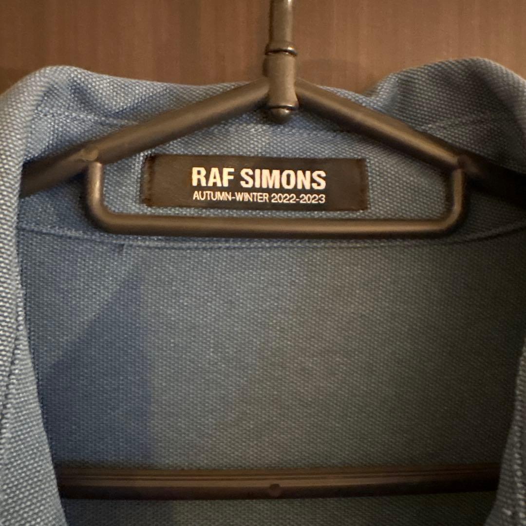 RAF SIMONS 長袖シャツ オリーブグリーン/ブルー