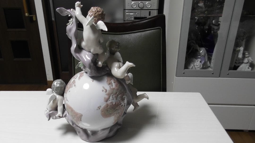 LLADRO　リヤドロ【天使の時計】値下　リアドロ　インテリア　陶器　Ｌ383