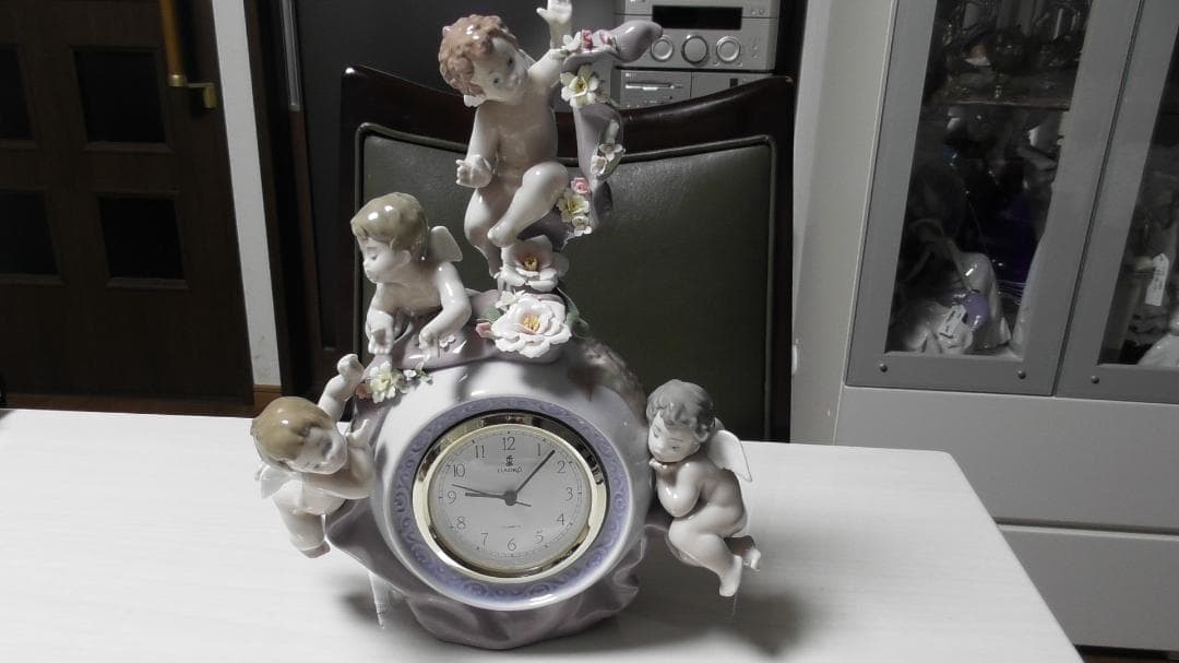 LLADRO　リヤドロ【天使の時計】値下　リアドロ　インテリア　陶器　Ｌ383