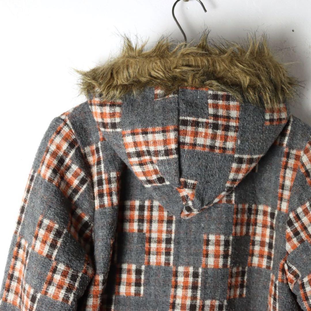 ジャケット・アウター Stussy check patchwork duffle jacket