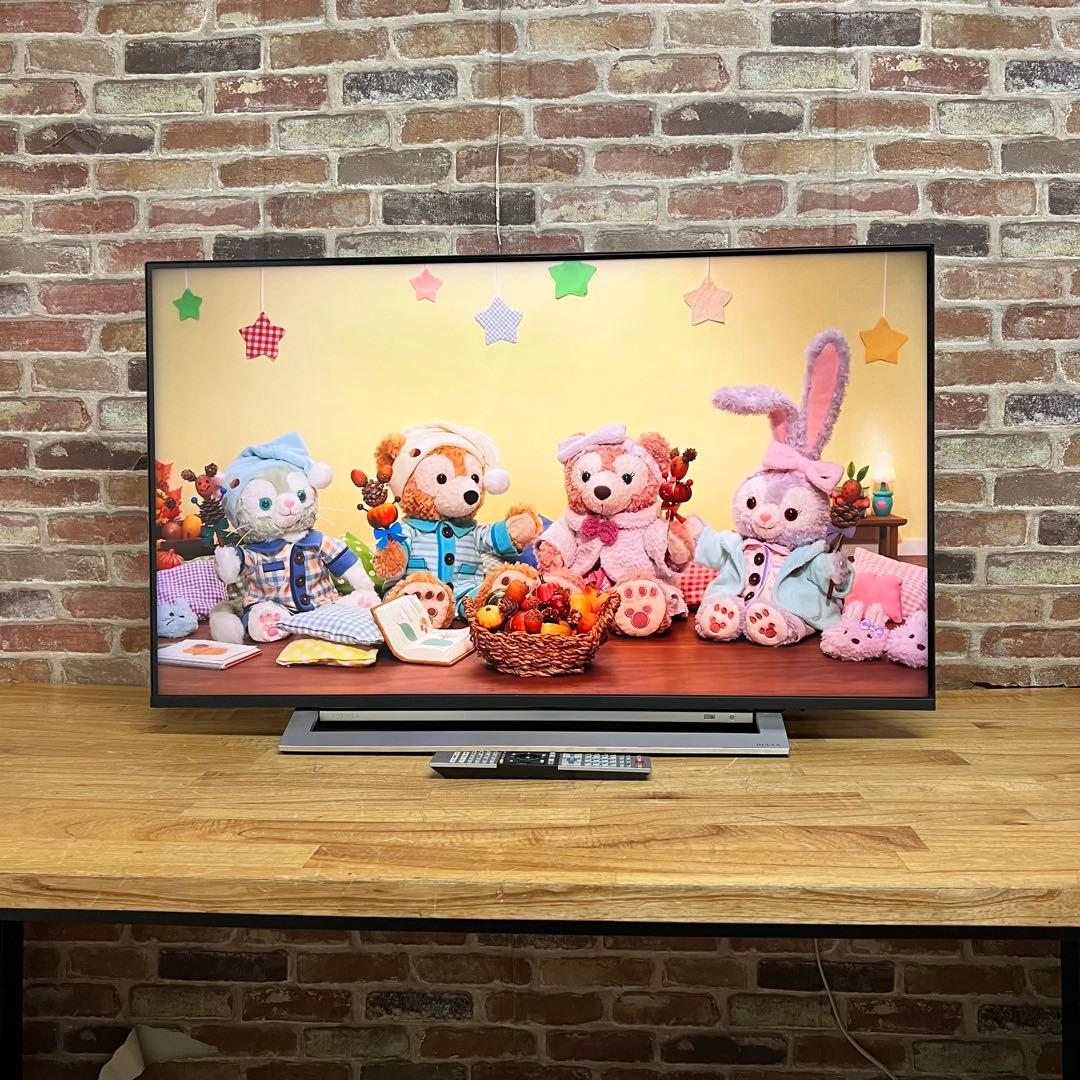 東芝 43V型 4Kチューナー搭載 液晶テレビ レグザ 43M520X W録画○