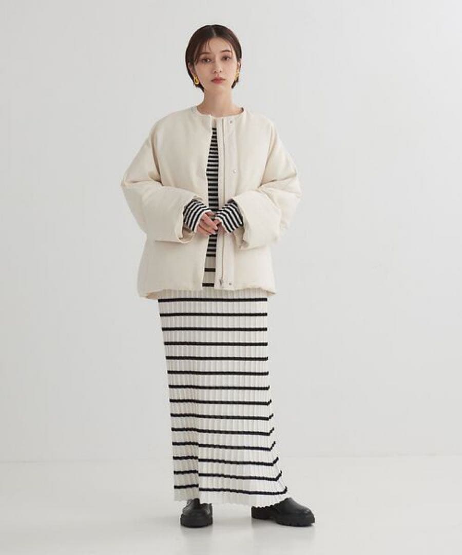 【Rouge vif la cle】マフラー付きグログランダウン