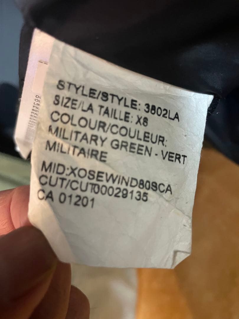 ★良品★カナダグースシェルバーンパーカ XS オリーブグリーンフード付きダウン