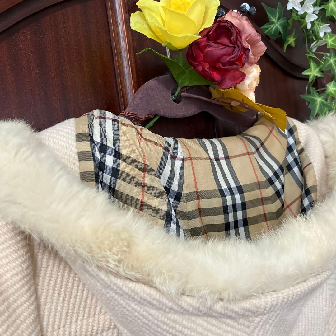 バーバリーBLUE LABEL ダッフルコート 38 アイボリー