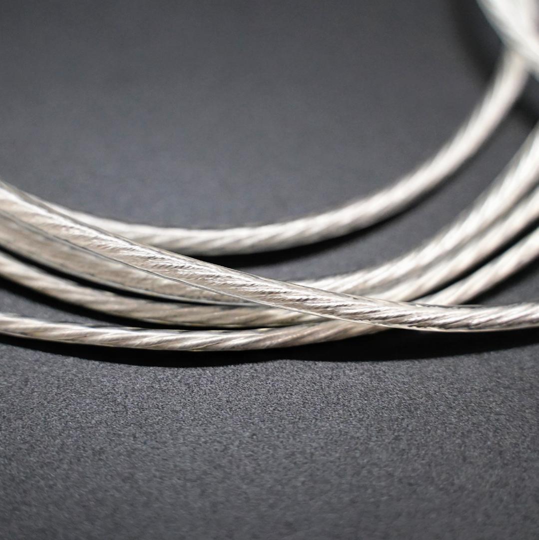 ついに7N 超冷凍製単結晶銅銀メッキ！最高スペックリケーブル4.4mm/2pin