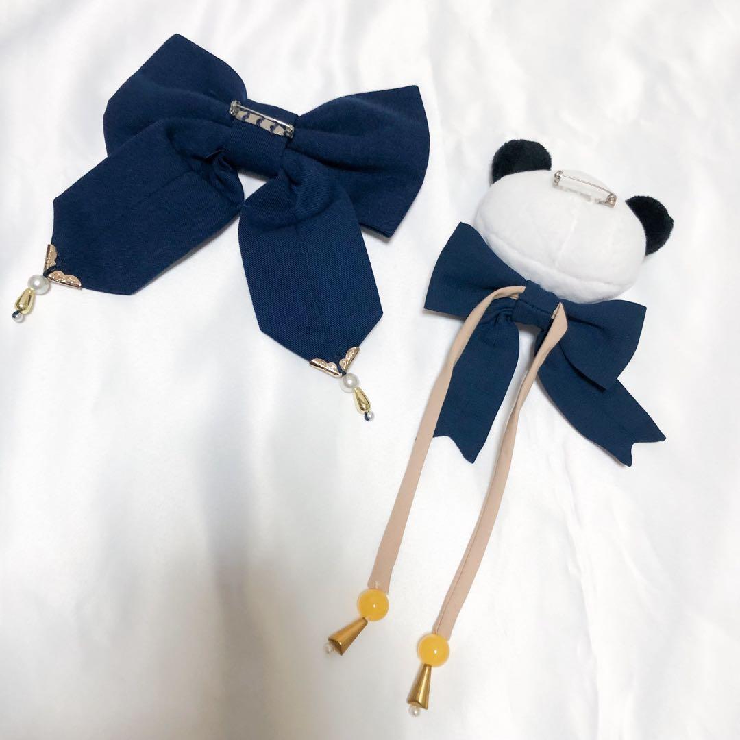 【6点SET】新品 to Alice パンダチャイナメイドワンピース ブルー