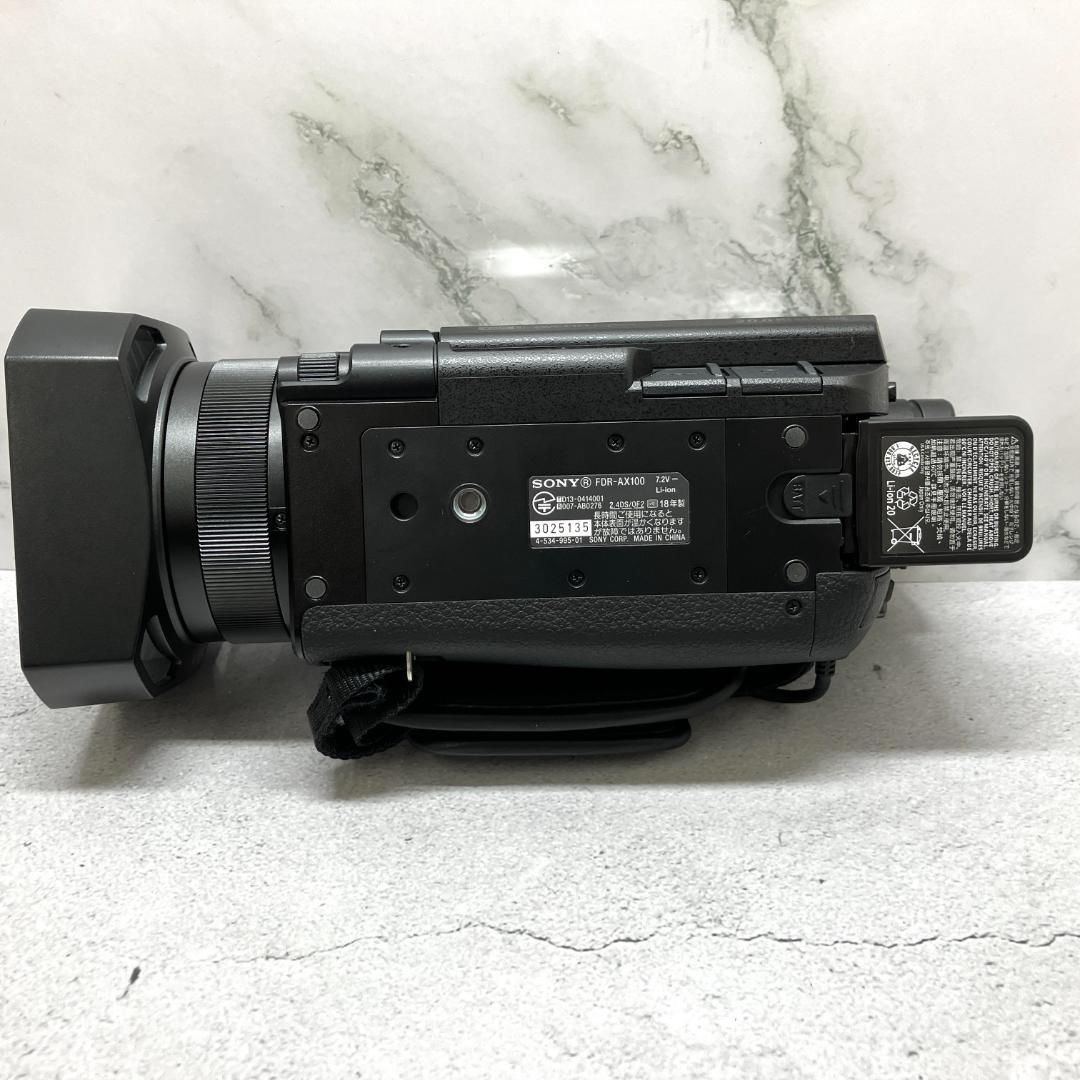 美品 SONY FDR-AX100 4Kビデオカメラ 動画撮影対応 動作確認済