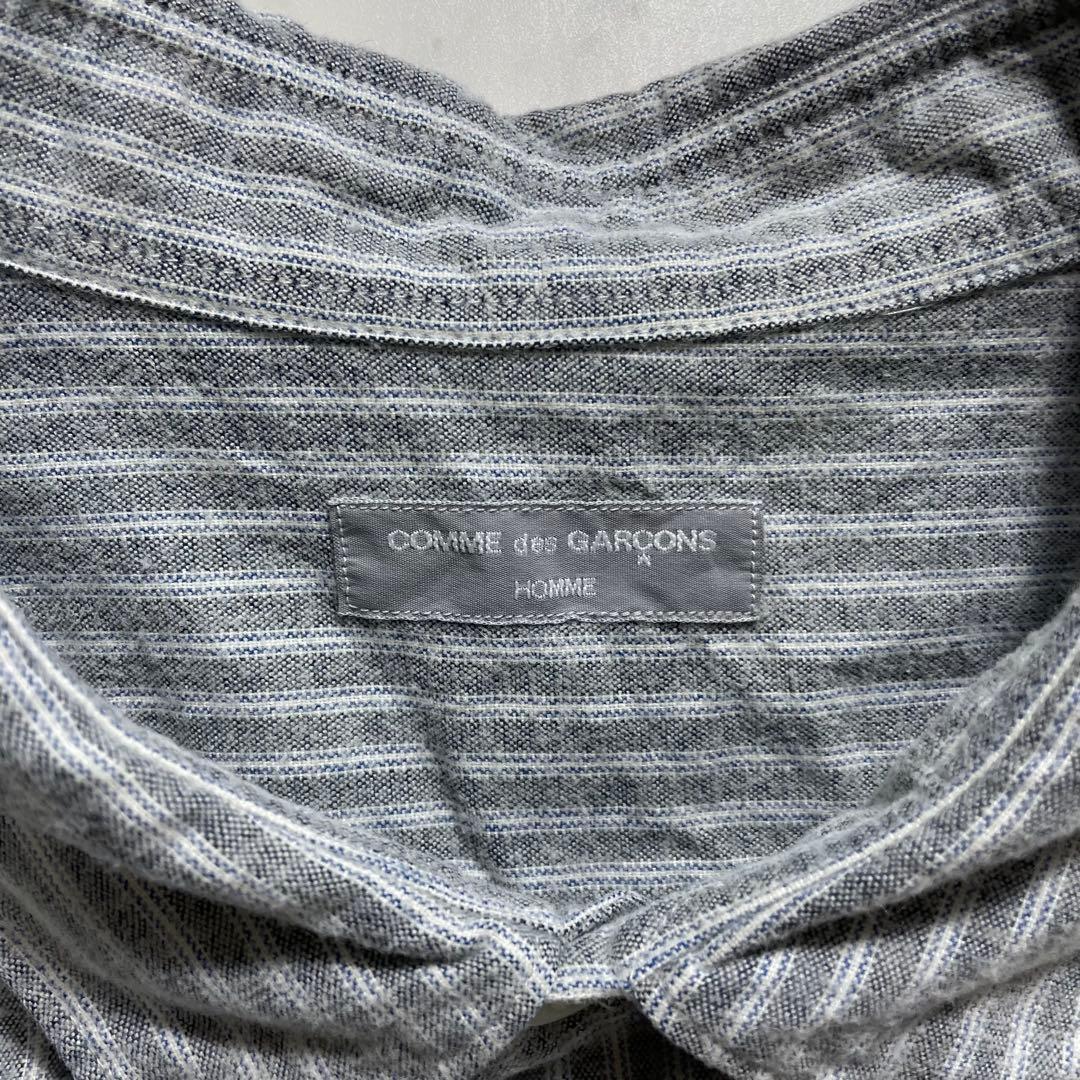 コムデギャルソンオム 田中オム 長袖シャツ ピンタック ストライプ 90s