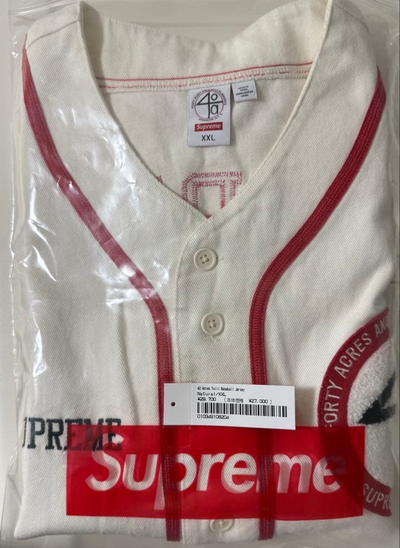 げ*ぢ様 Supreme 40 Acres Twill Baseball Jer