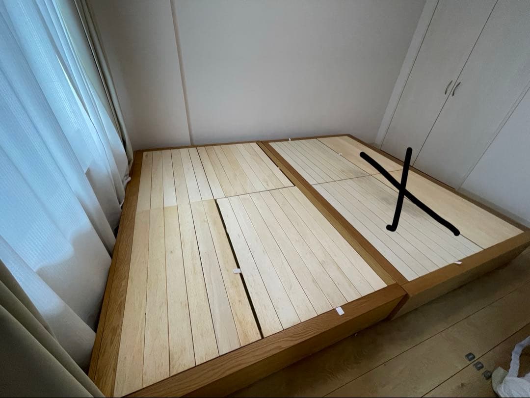セミダブルベッドフレーム　無印良品　すのこ