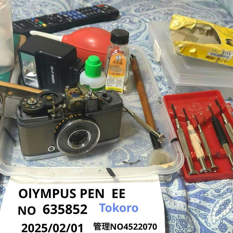 極上完動品♦整備済 オリンパスペンOLYMPUS PEN EE♦赤ベロOK