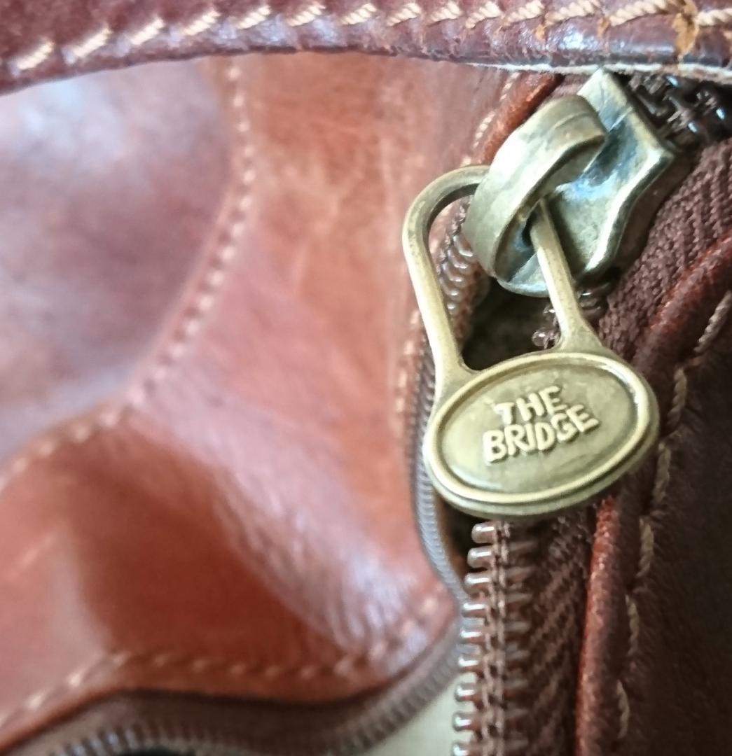 THE BRIDGE ボストンバッグ 茶色　縦30cm×横44cm×幅25cm