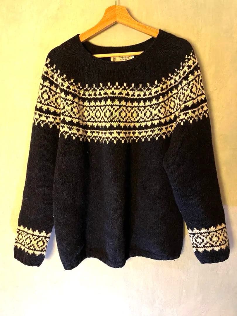ノースイースタリー フェアアイル柄ニットセーター サイズ40