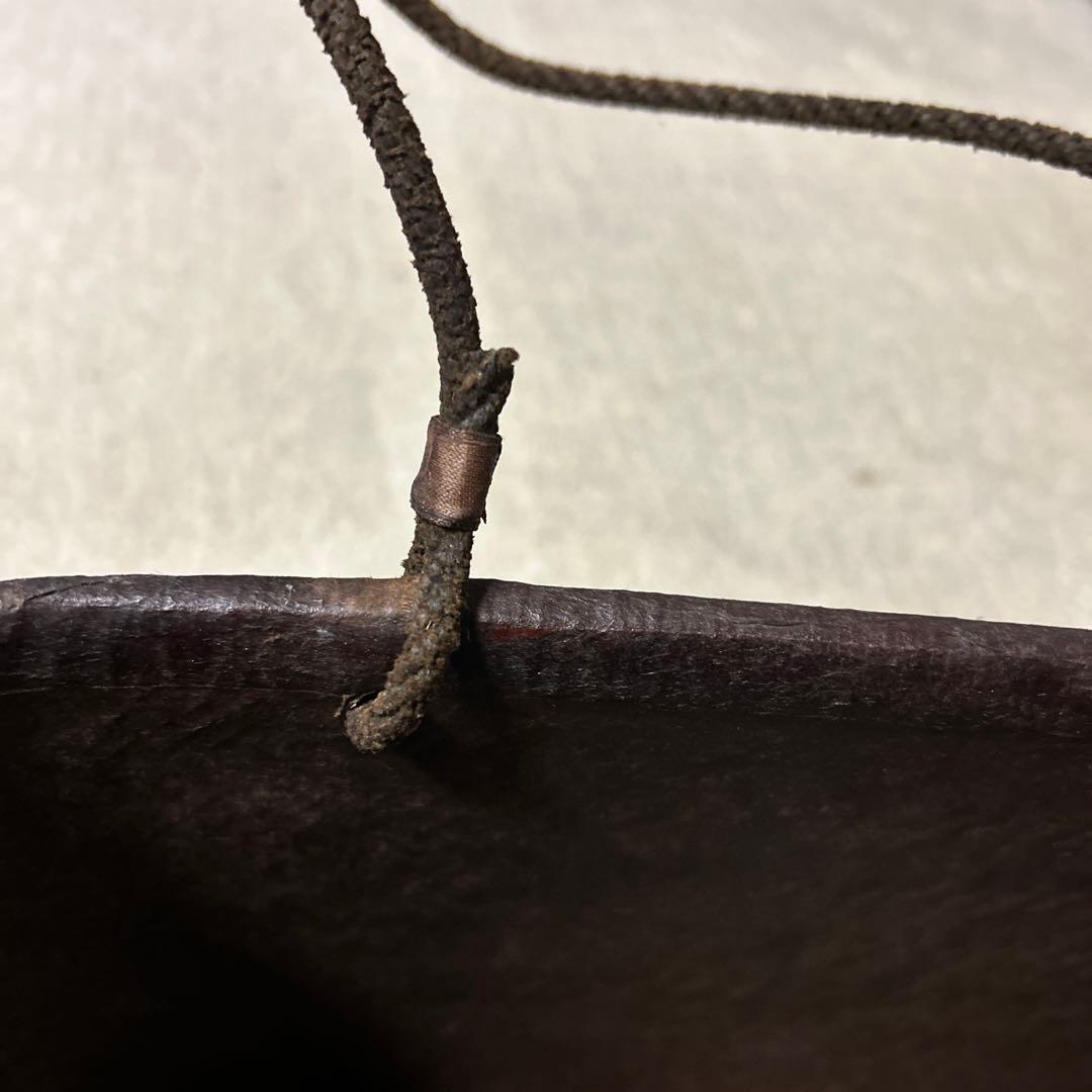 一閑張りバッグとペン立て　ヴィンテージ　伝統工芸　柿渋