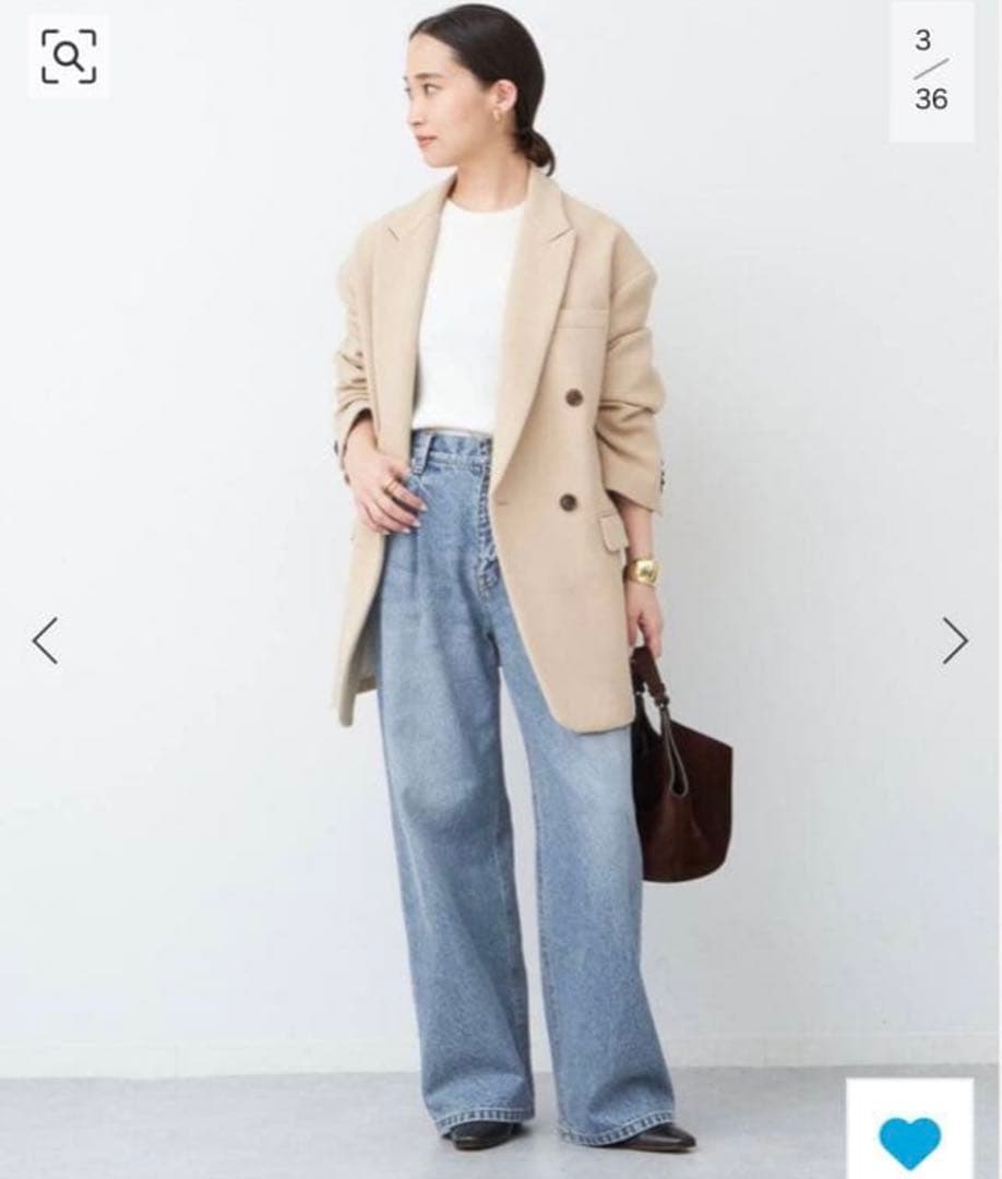 ドゥーズィエムクラス　タックバギーデニム38サイズ