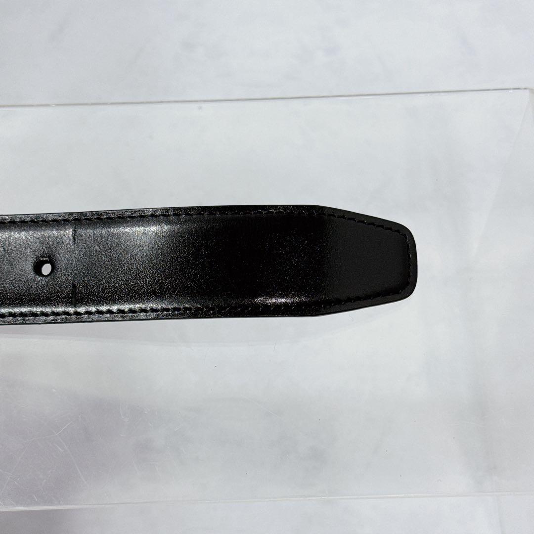 BVLGARI ブルガリ ベルト サフィアーノレザー　シルバーバックルロゴ 美品