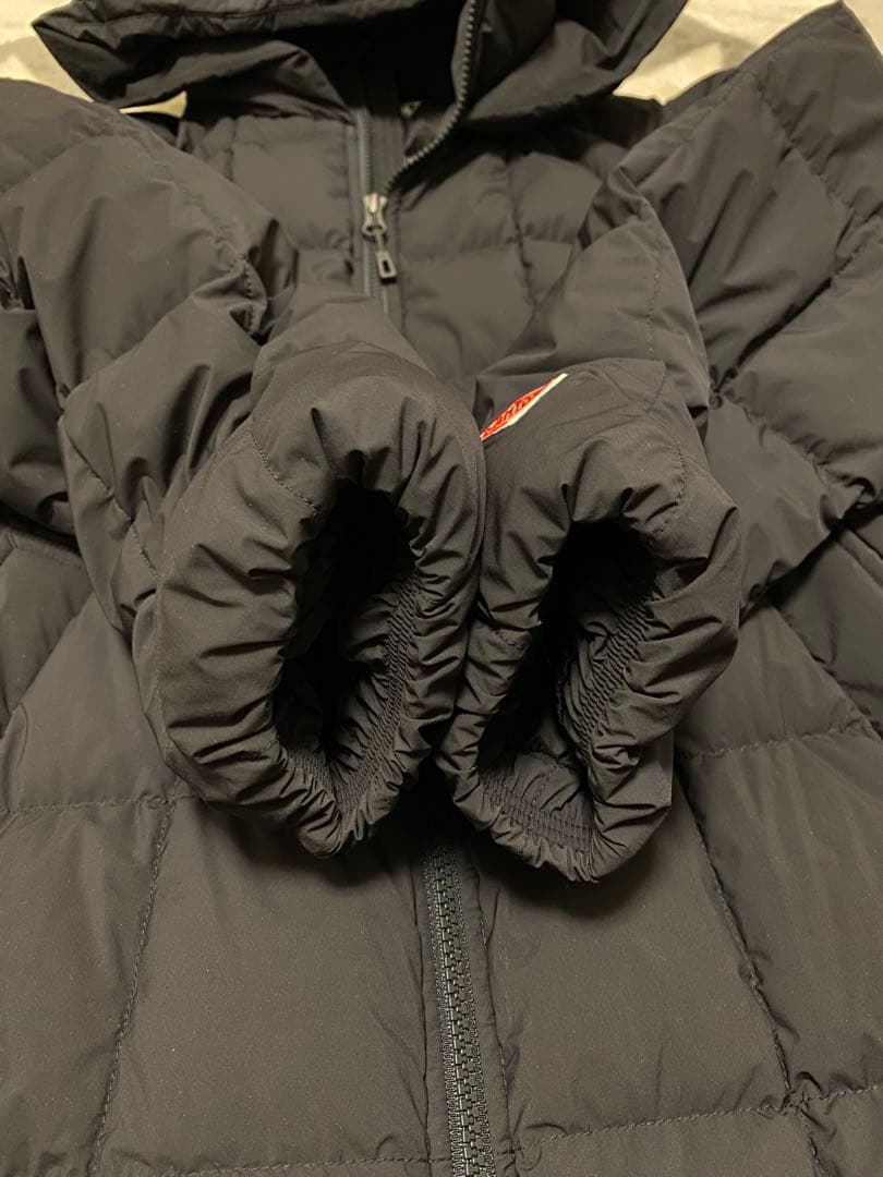 DANTON スクエアステッチAラインフード付きダウンジャケット S サイズ