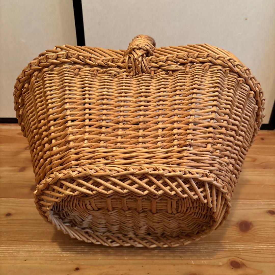 キャトル・セゾン　フランス柳バスケット　パニエ １本手付クロスＳ