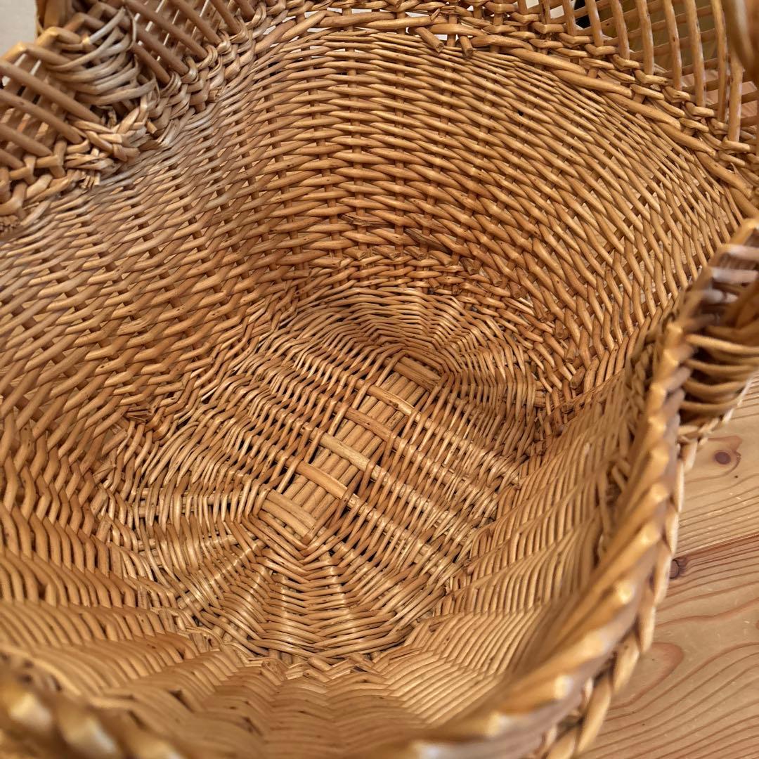 キャトル・セゾン　フランス柳バスケット　パニエ １本手付クロスＳ