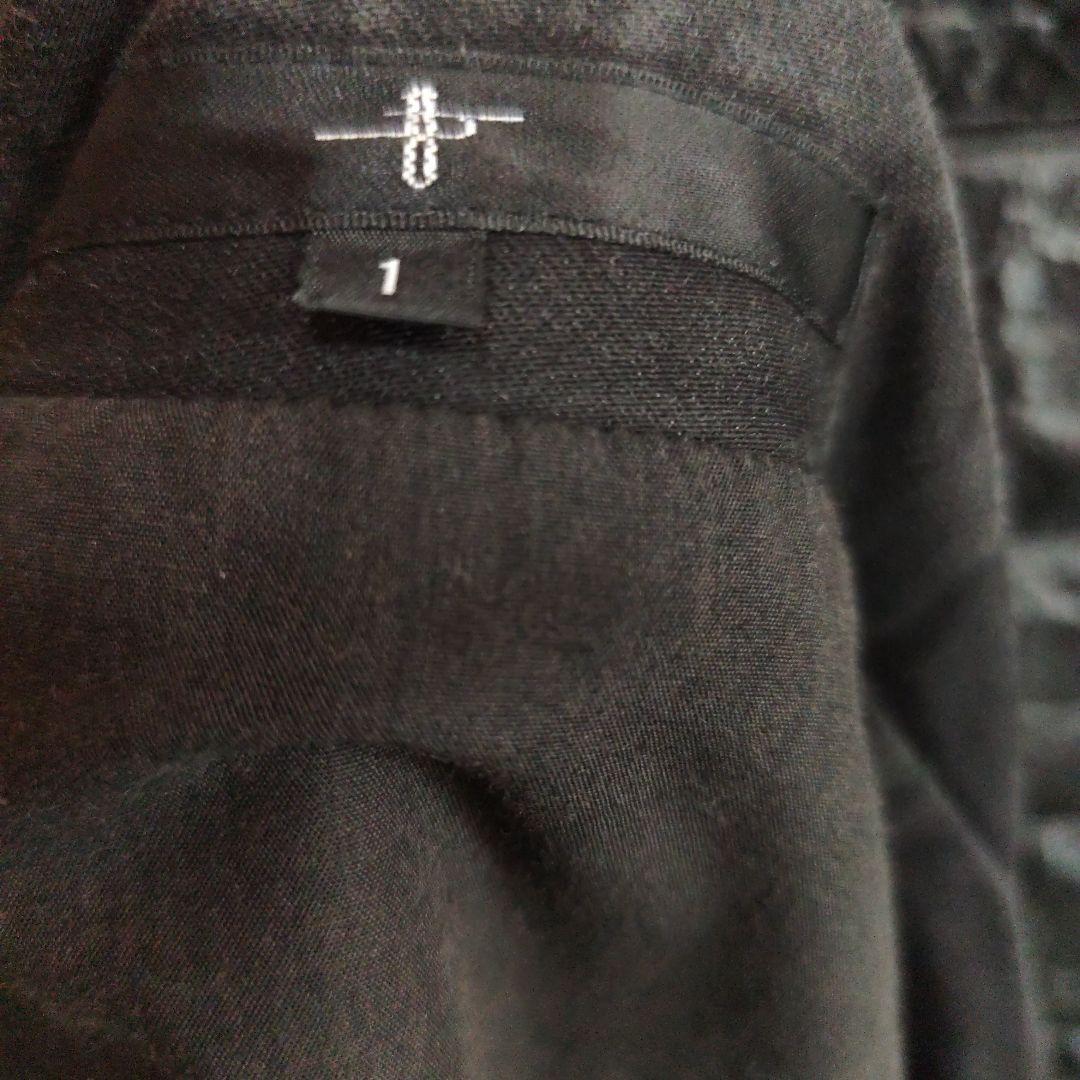 ノーアイディー　黒　ダブルライダースジャケット USED加工　デニム風仕上げ