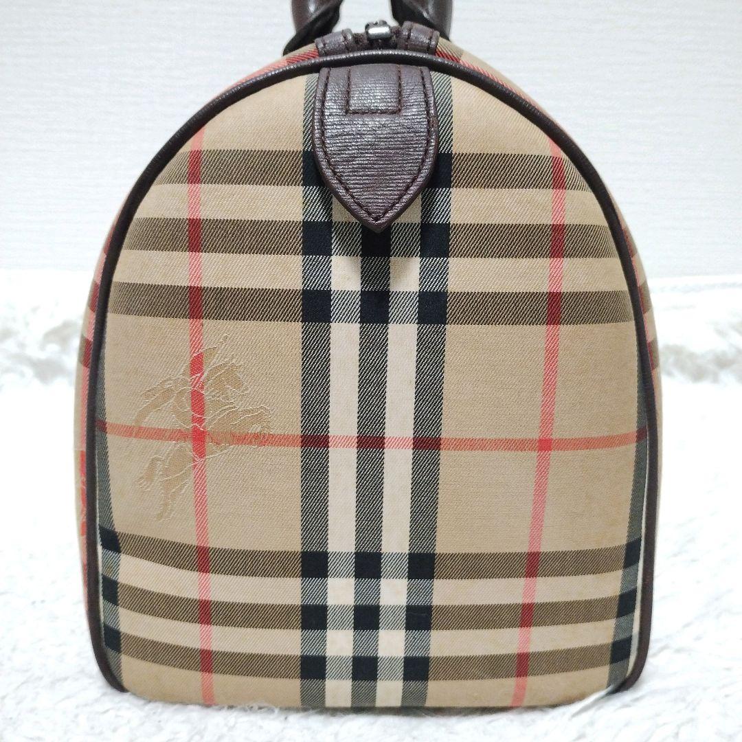 バーバリー BURBERRY ミニボストンバッグ ゴールド金具 シャドーホース